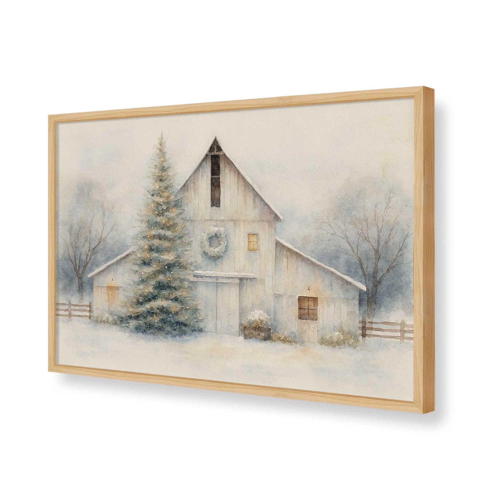 [Color:American Maple], Picture of art in a American Maple frame of the corner