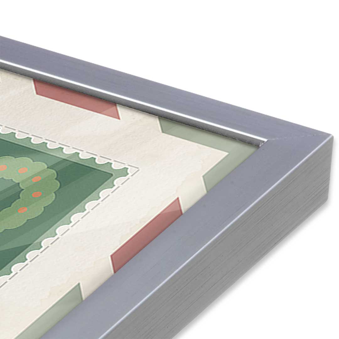 [Color:Polished Chrome], Picture of art in a Polished Chrome frame at an angle