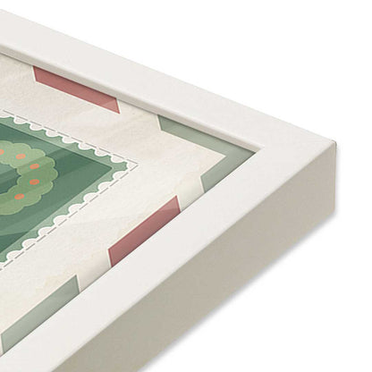 [Color:Opaque White], Picture of art in a Opaque White frame at an angle