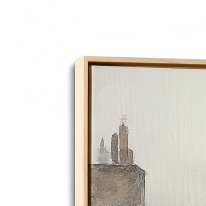 [Color:American Maple], Picture of art in a American Maple frame at an angle