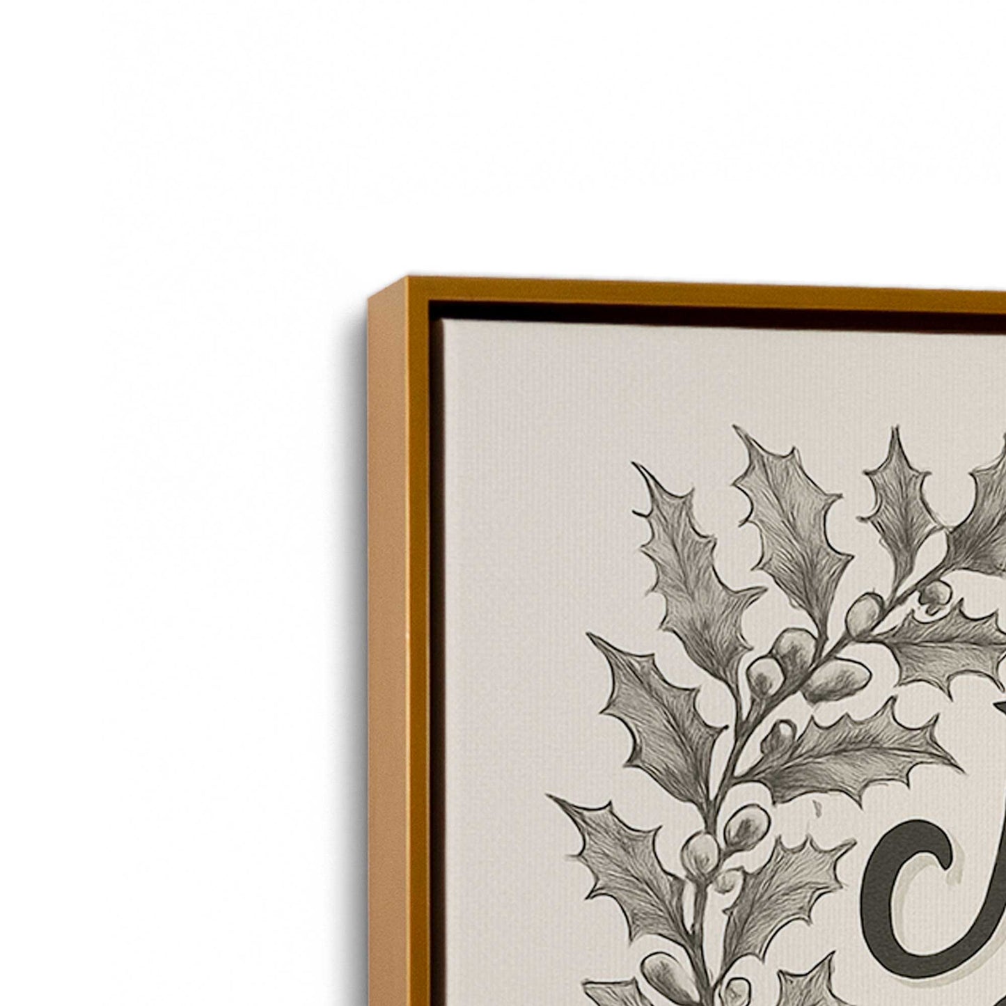 [Color:Polished Gold], Picture of art in a Polished Gold frame at an angle