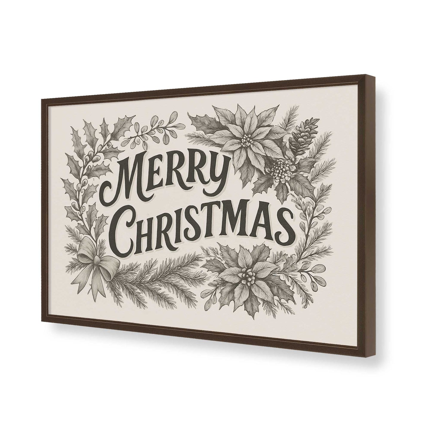 [Color:Brown], Picture of art in a Brown frame of the corner