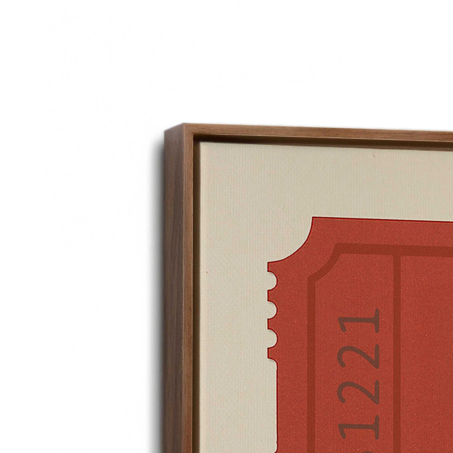 [Color:Walnut], Picture of art in a Walnut frame at an angle