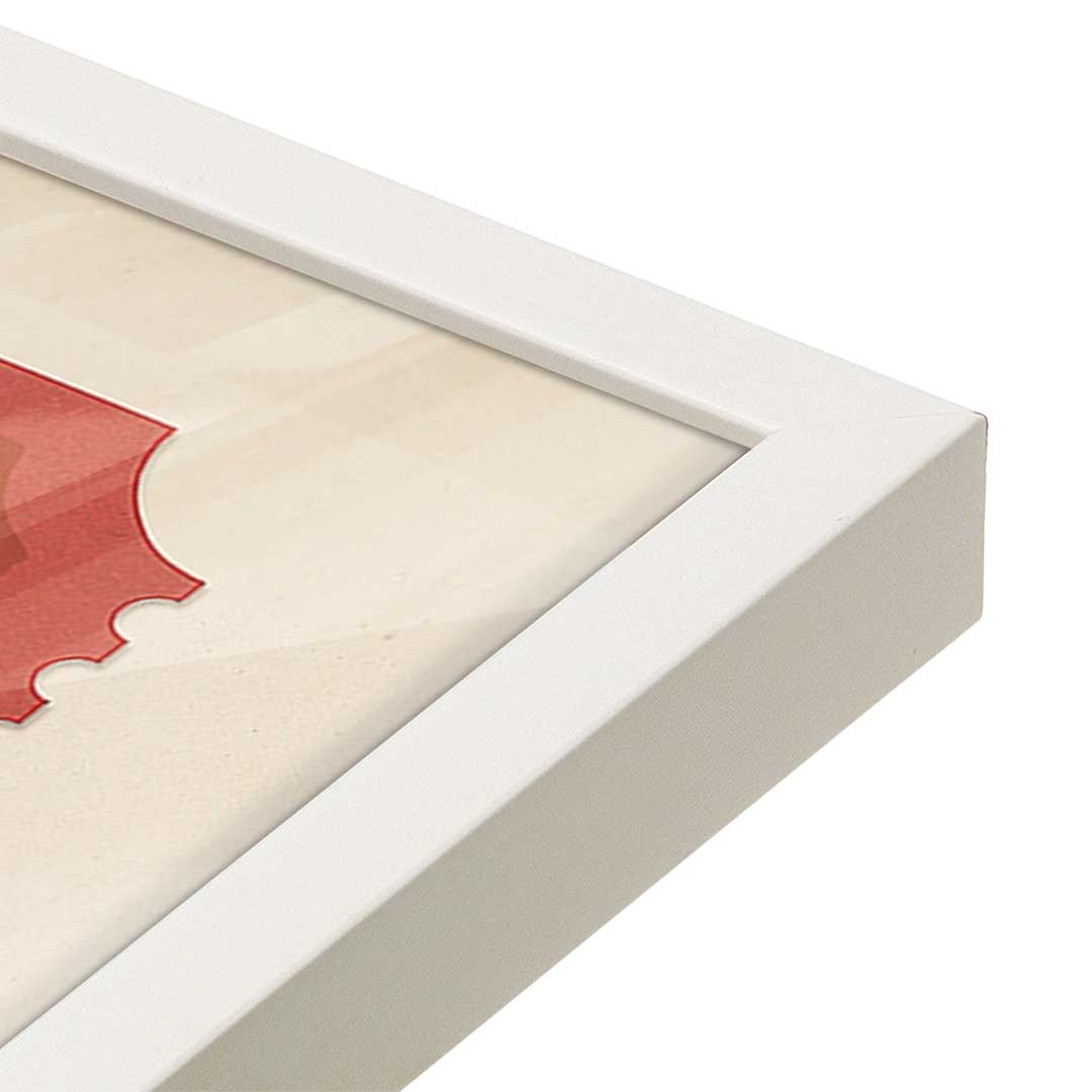 [Color:Opaque White], Picture of art in a Opaque White frame at an angle