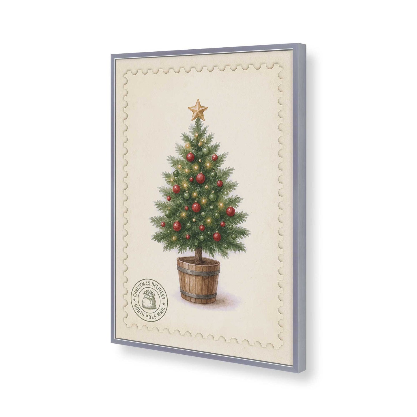 [Color:Polished Chrome], Picture of art in a Polished Chrome frame of the corner