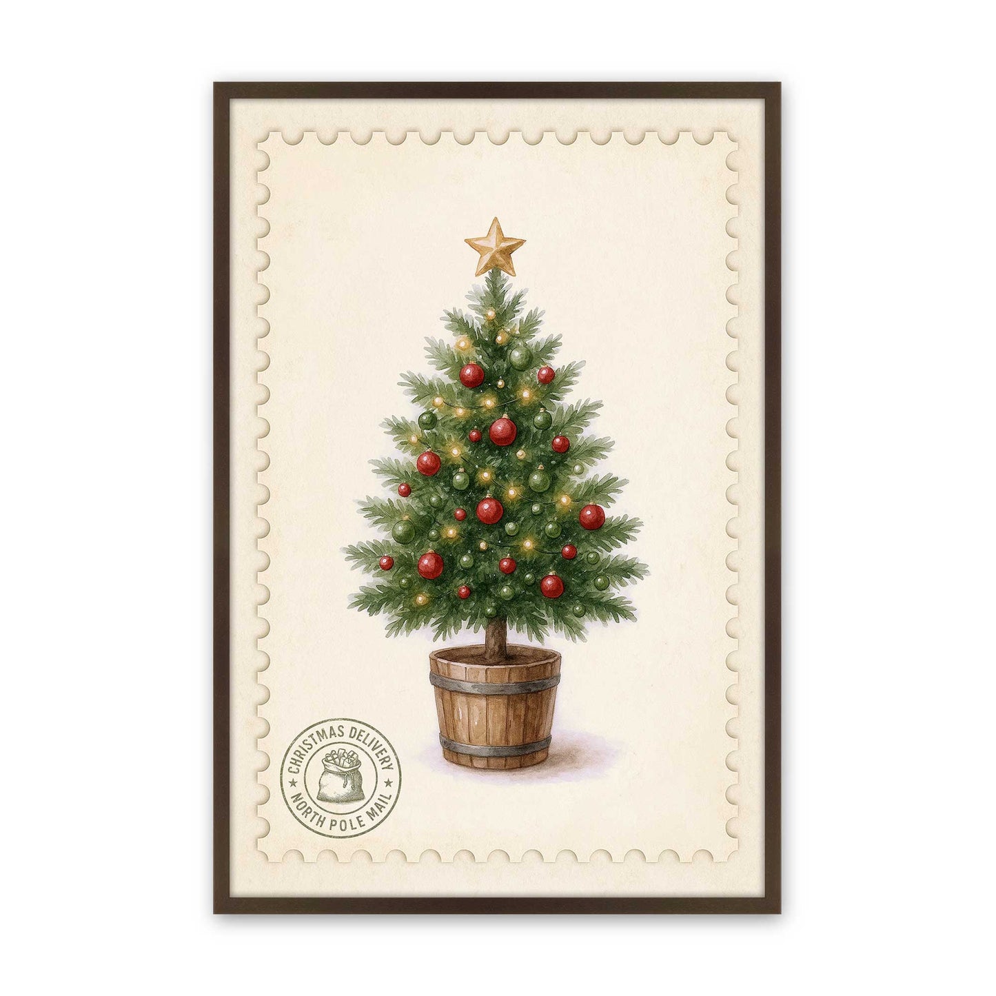 [Color:Brown], Picture of art in a Brown frame