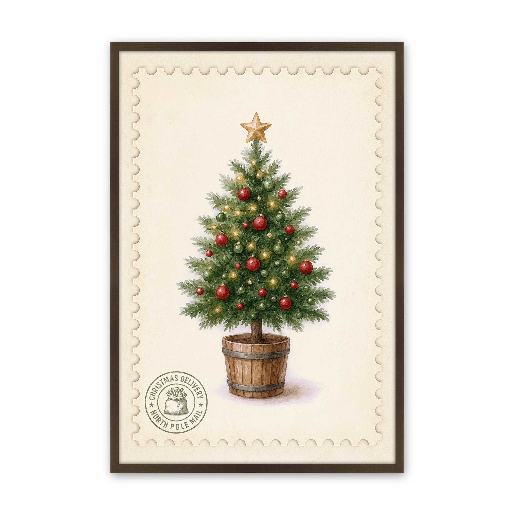 [Color:Brown], Picture of art in a Brown frame