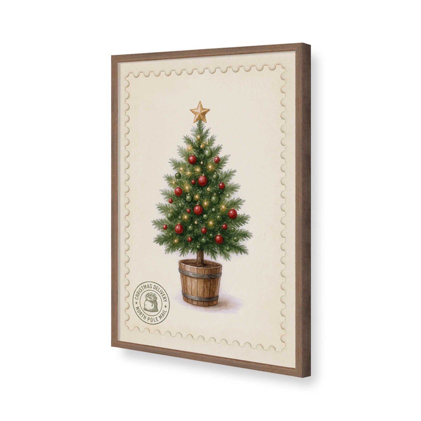 [Color:Walnut], Picture of art in a Walnut frame of the corner