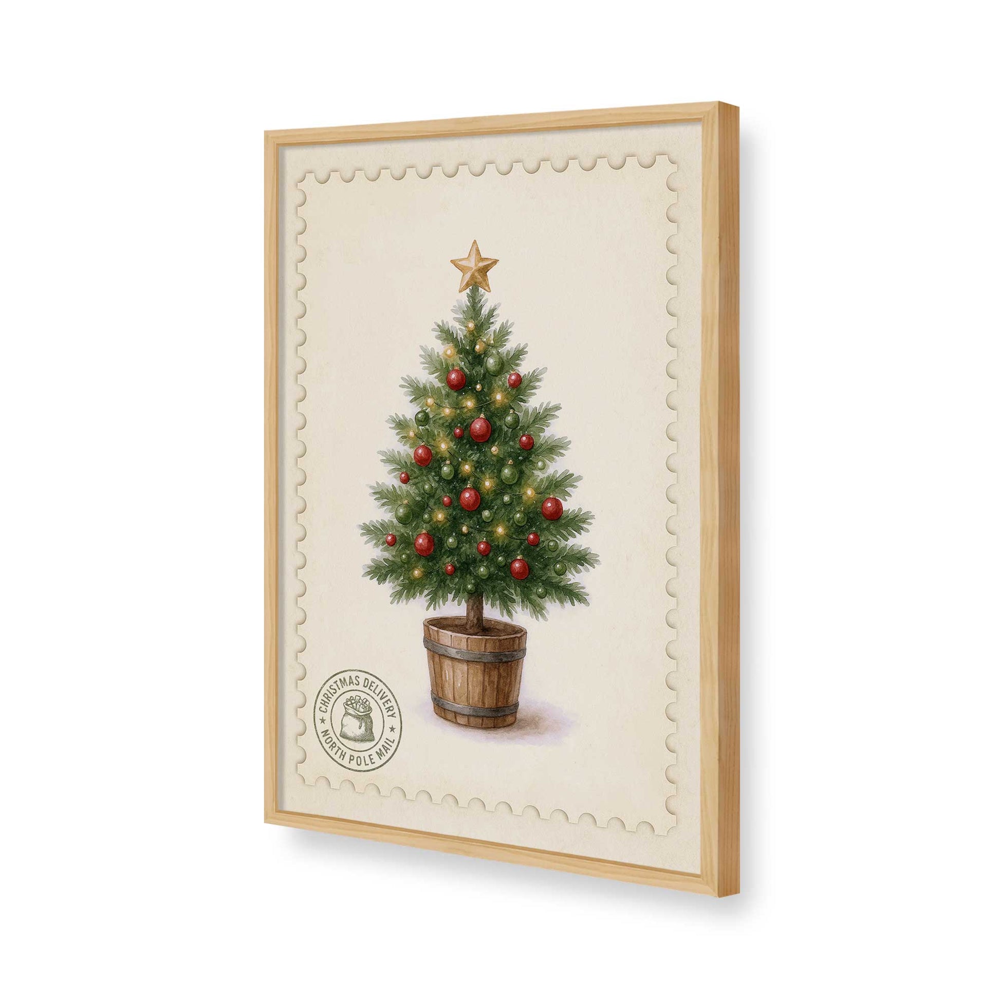 [Color:American Maple], Picture of art in a American Maple frame of the corner