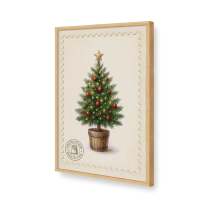 [Color:American Maple], Picture of art in a American Maple frame of the corner