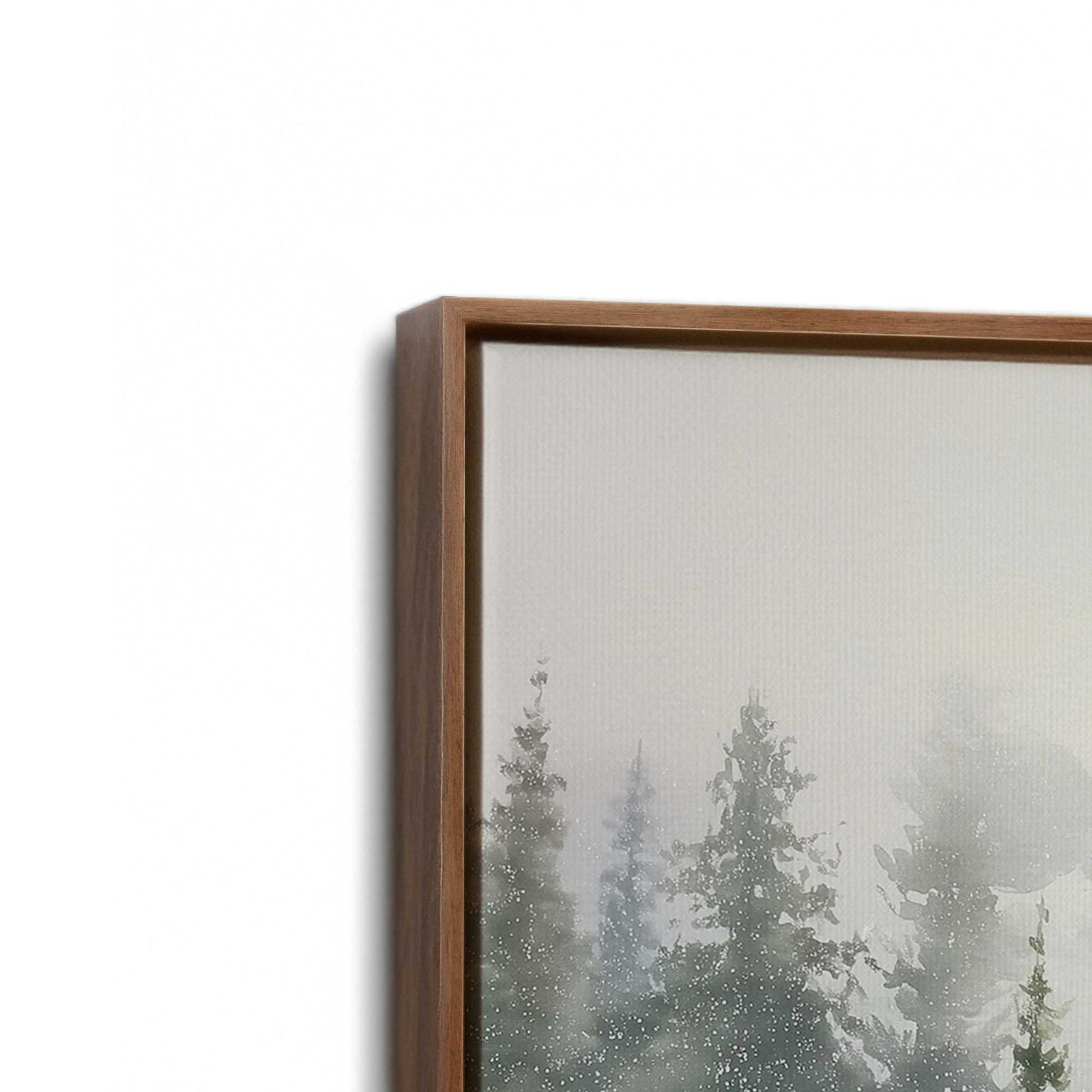 [Color:Walnut], Picture of art in a Walnut frame at an angle