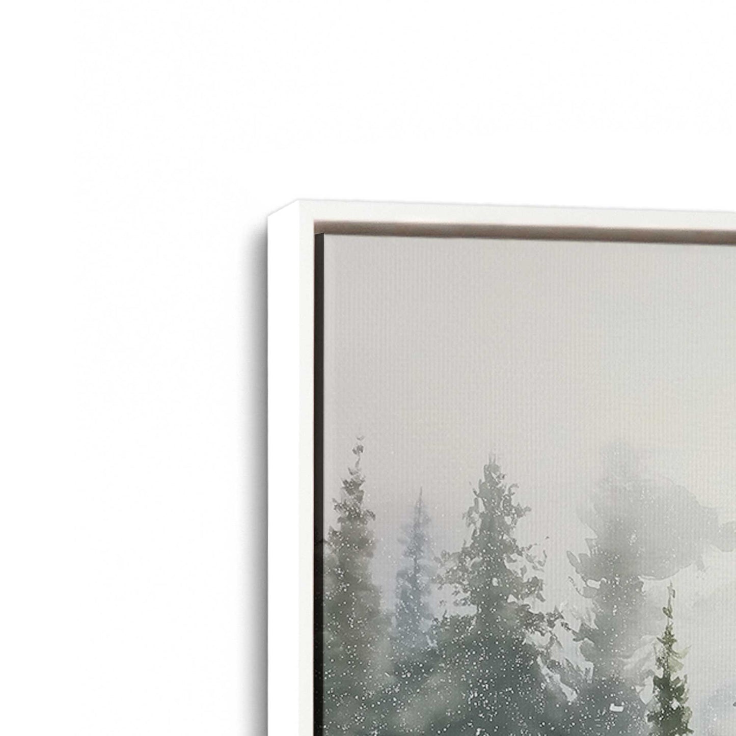 [Color:Opaque White], Picture of art in a White frame at an angle