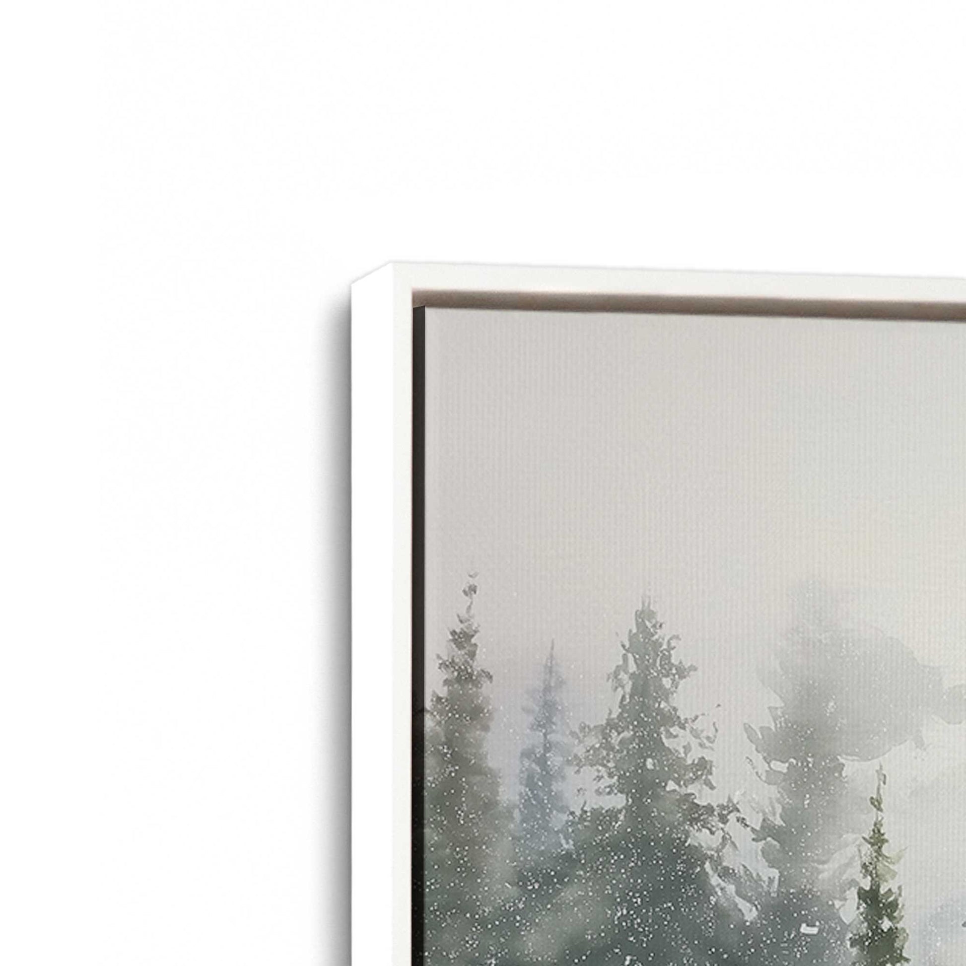 [Color:Opaque White], Picture of art in a White frame at an angle