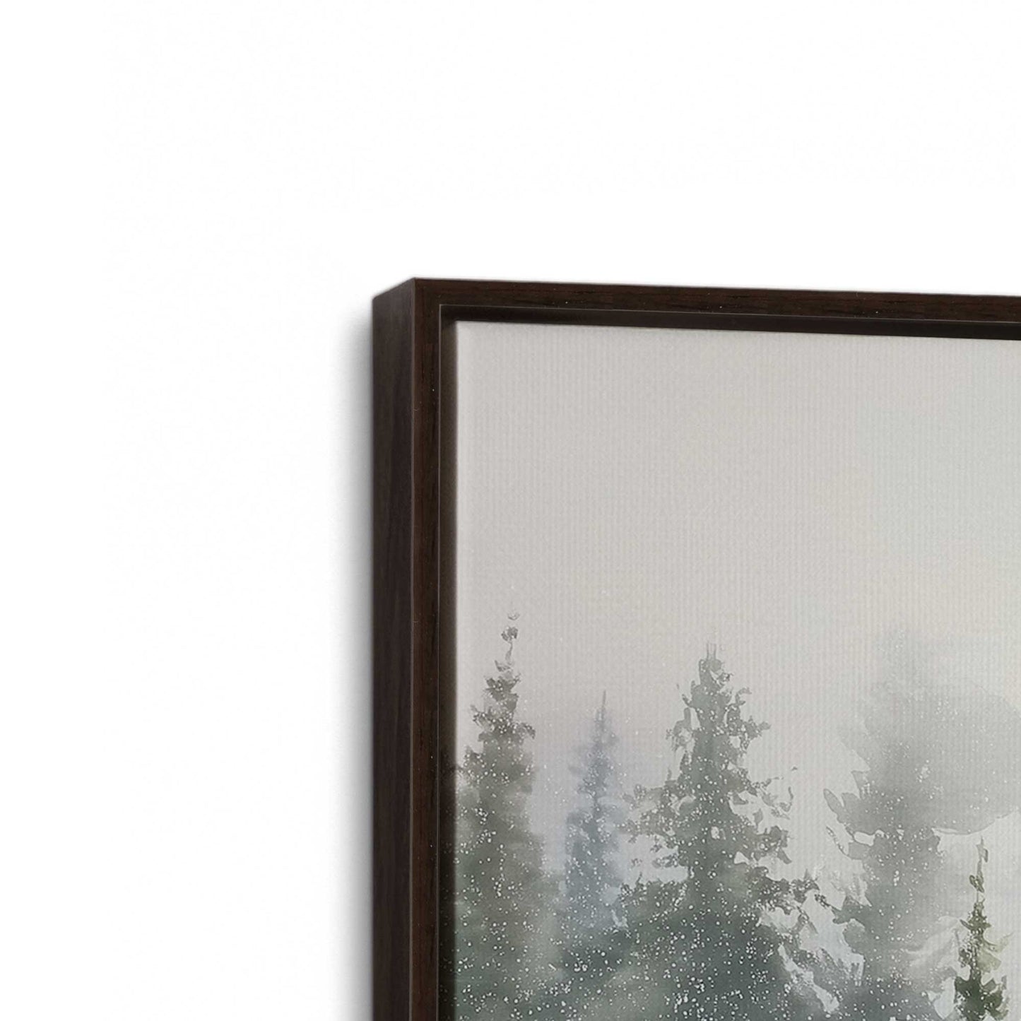 [Color:Espresso], Picture of art in a Espresso frame at an angle