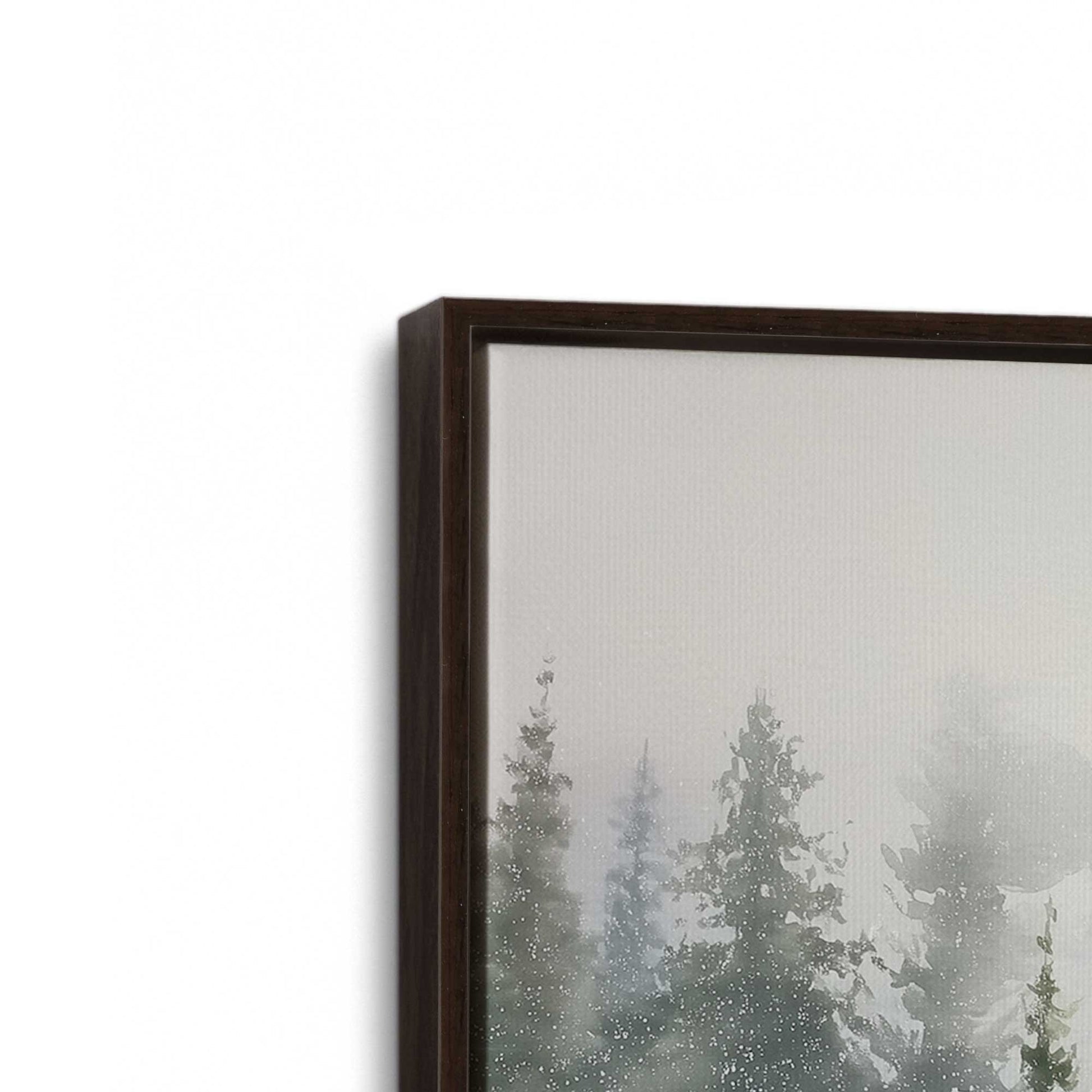 [Color:Espresso], Picture of art in a Espresso frame at an angle