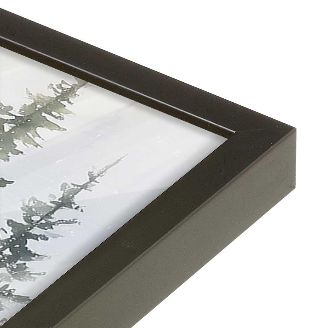 [Color:Satin Black], Picture of art in a Satin Black frame at an angle