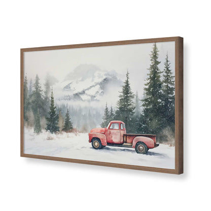 [Color:Walnut], Picture of art in a Walnut frame of the corner