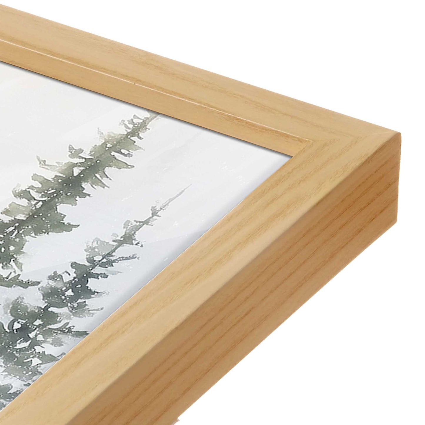 [Color:American Maple], Picture of art in a American Maple frame at an angle