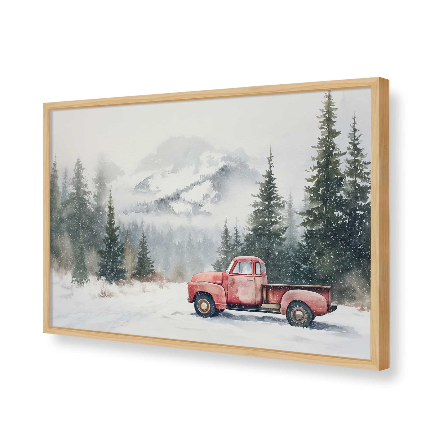 [Color:American Maple], Picture of art in a American Maple frame of the corner