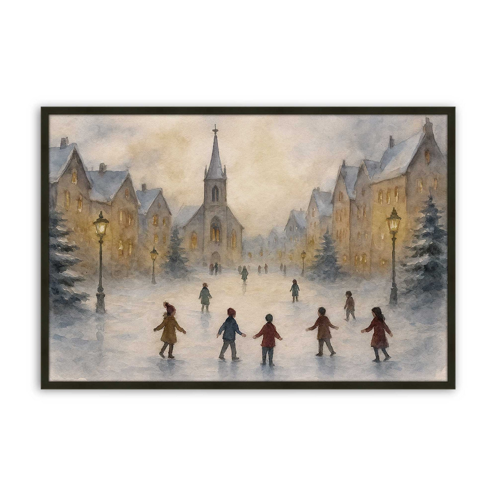 [Color:Satin Black], Picture of art in a Satin Black frame