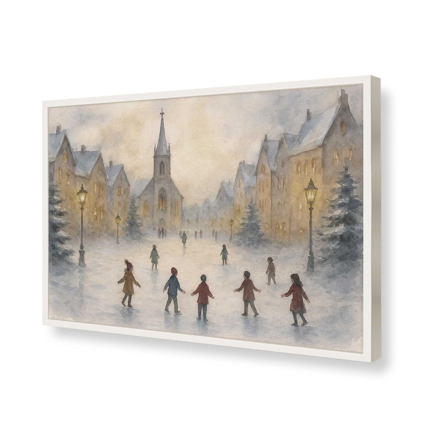 [Color:Opaque White], Picture of art in a Opaque White frame of the corner