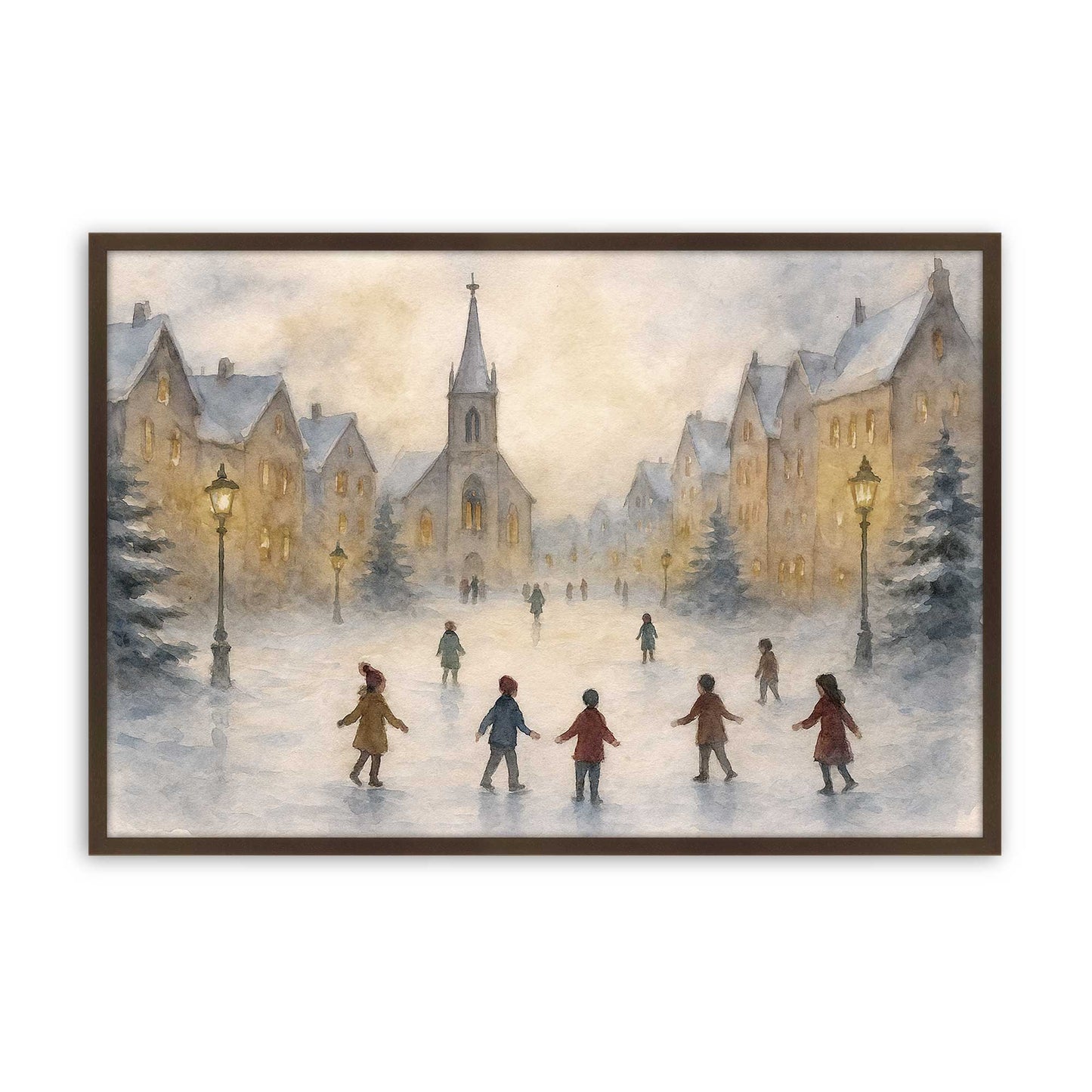 [Color:Brown], Picture of art in a Brown frame