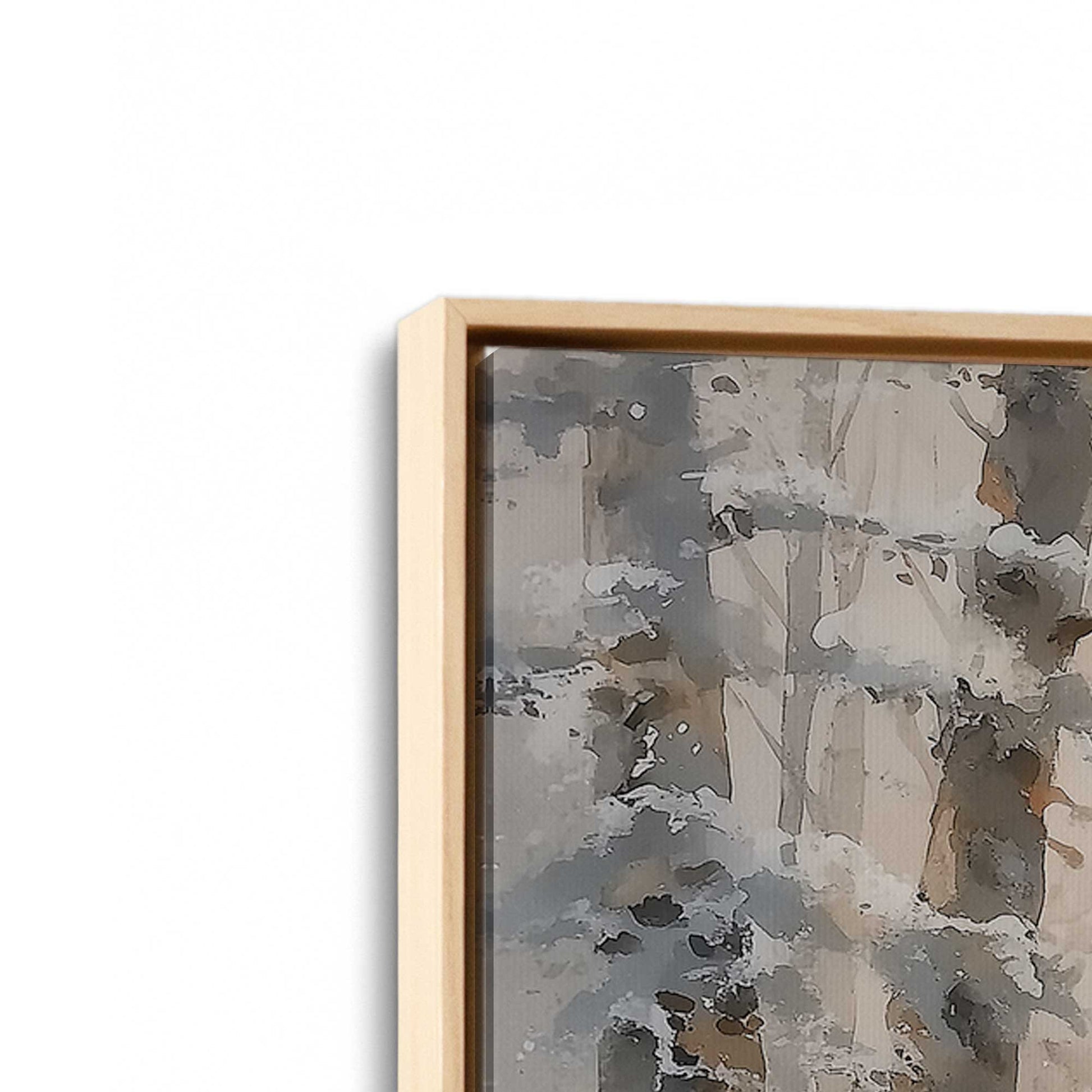 [Color:American Maple], Picture of art in a American Maple frame at an angle