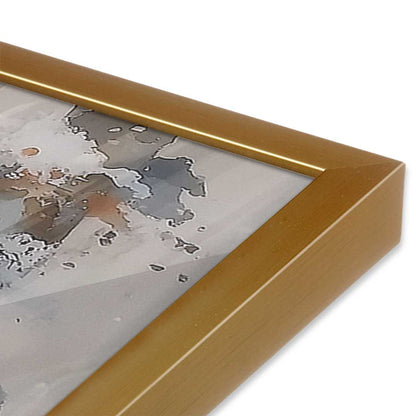 [Color:Polished Gold], Picture of art in a Polished Gold frame at an angle