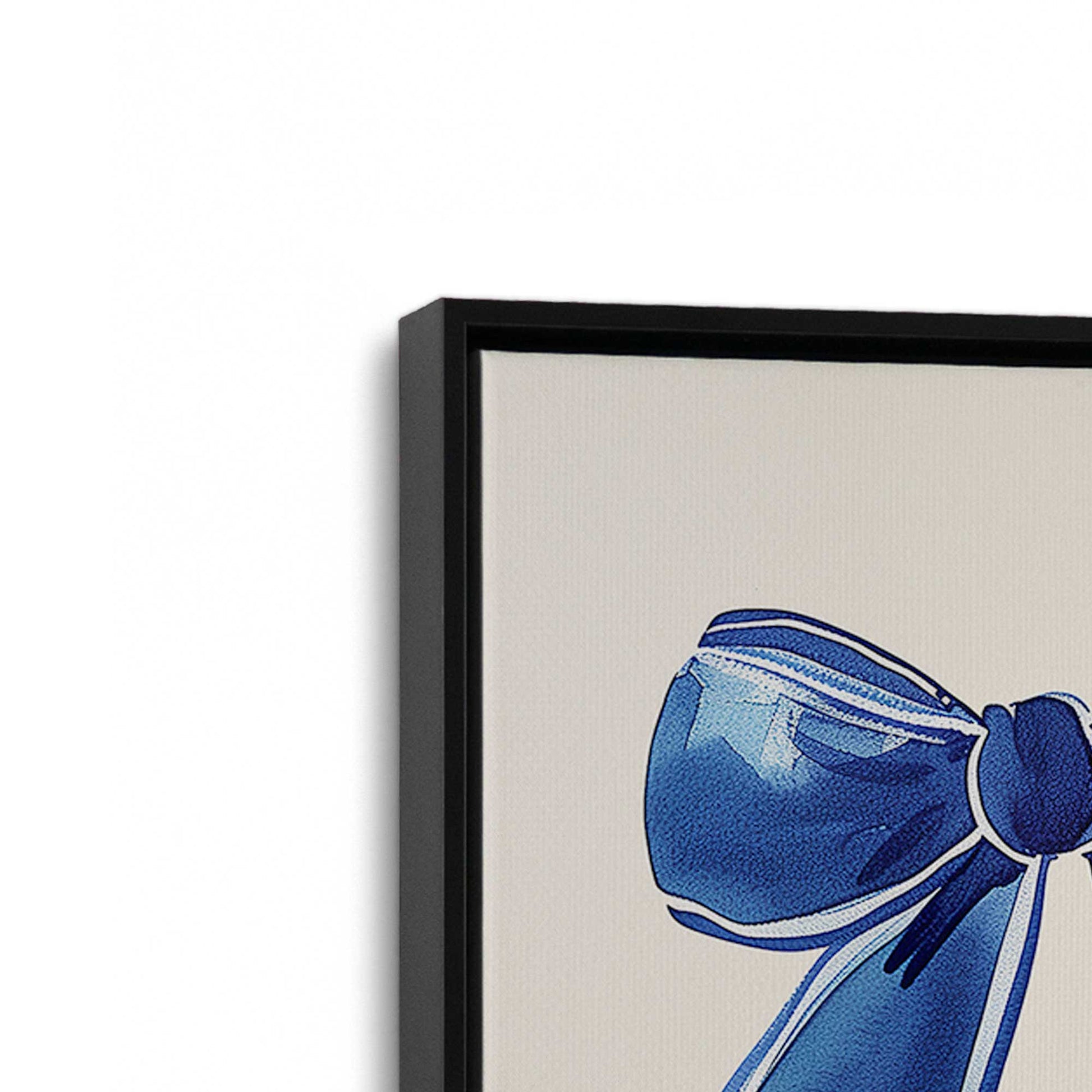 [Color:Satin Black], Picture of art in a Satin Black frame at an angle