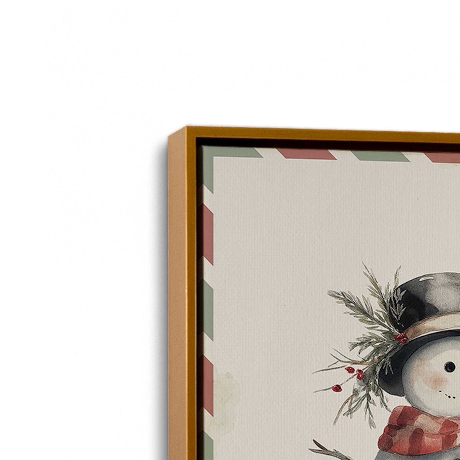 [Color:Polished Gold], Picture of art in a Polished Gold frame at an angle