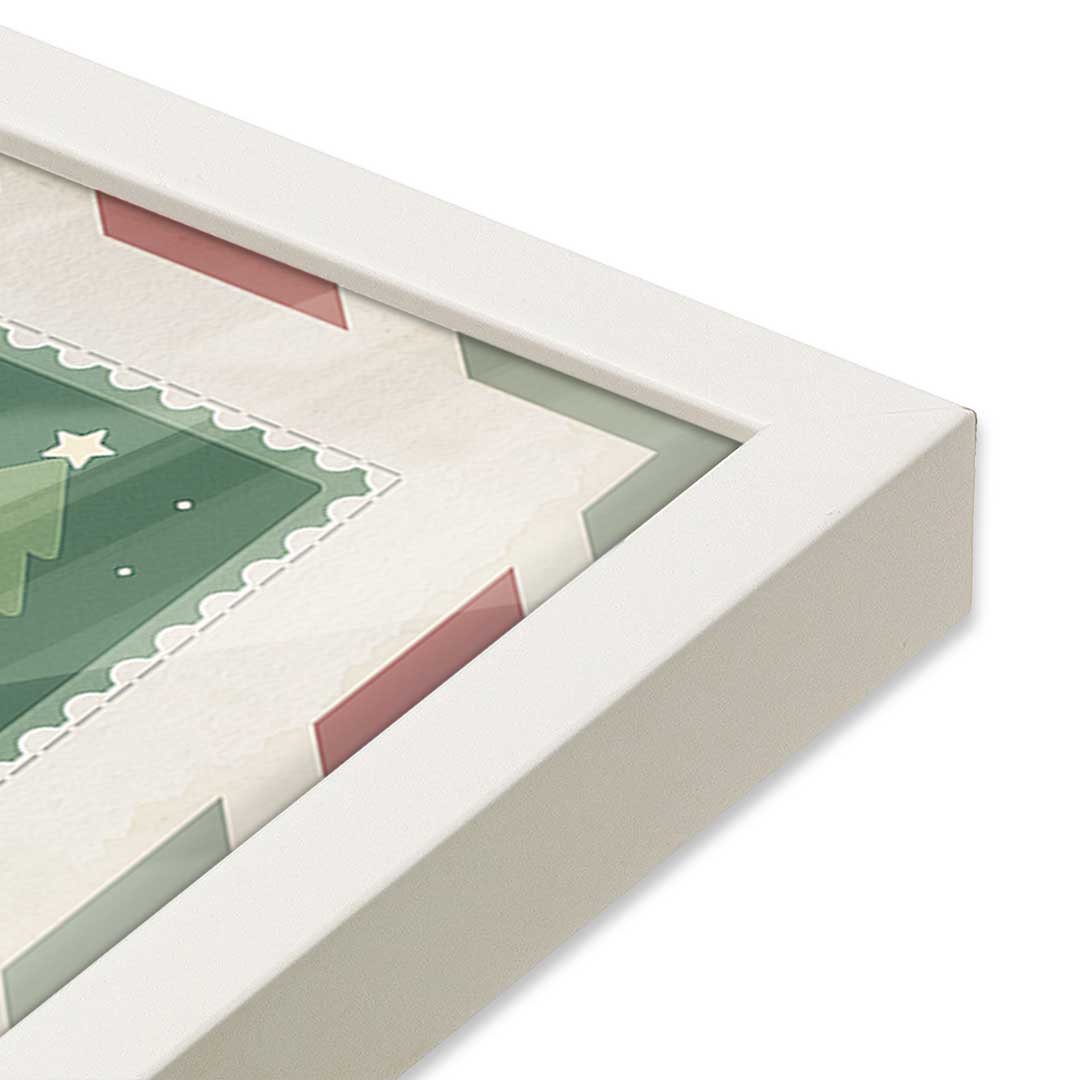 [Color:Opaque White], Picture of art in a Opaque White frame at an angle