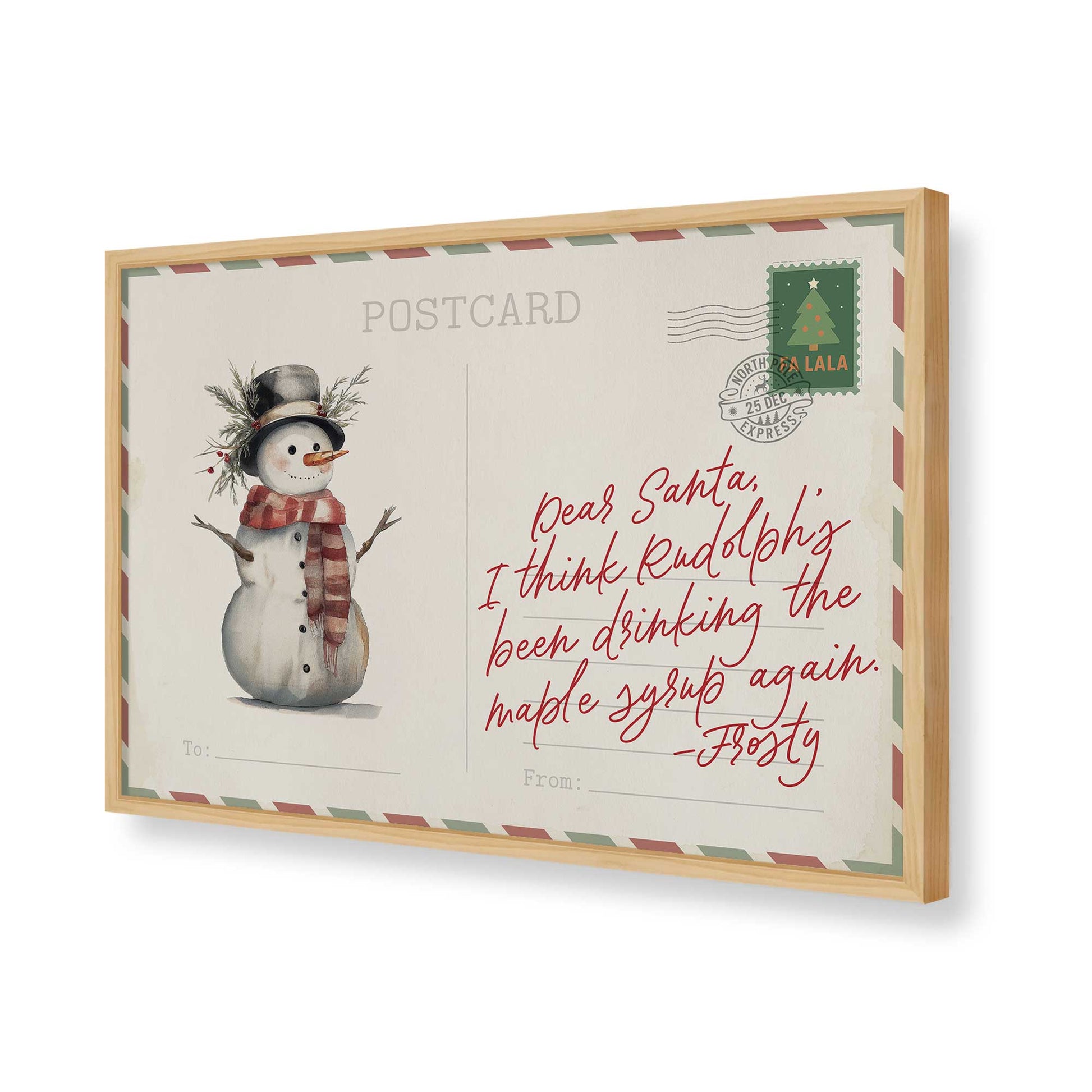 [Color:American Maple], Picture of art in a American Maple frame of the corner