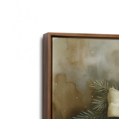 [Color:Walnut], Picture of art in a Walnut frame at an angle