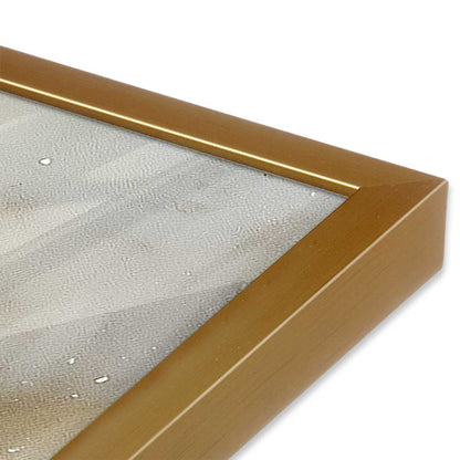 [Color:Polished Gold], Picture of art in a Polished Gold frame at an angle
