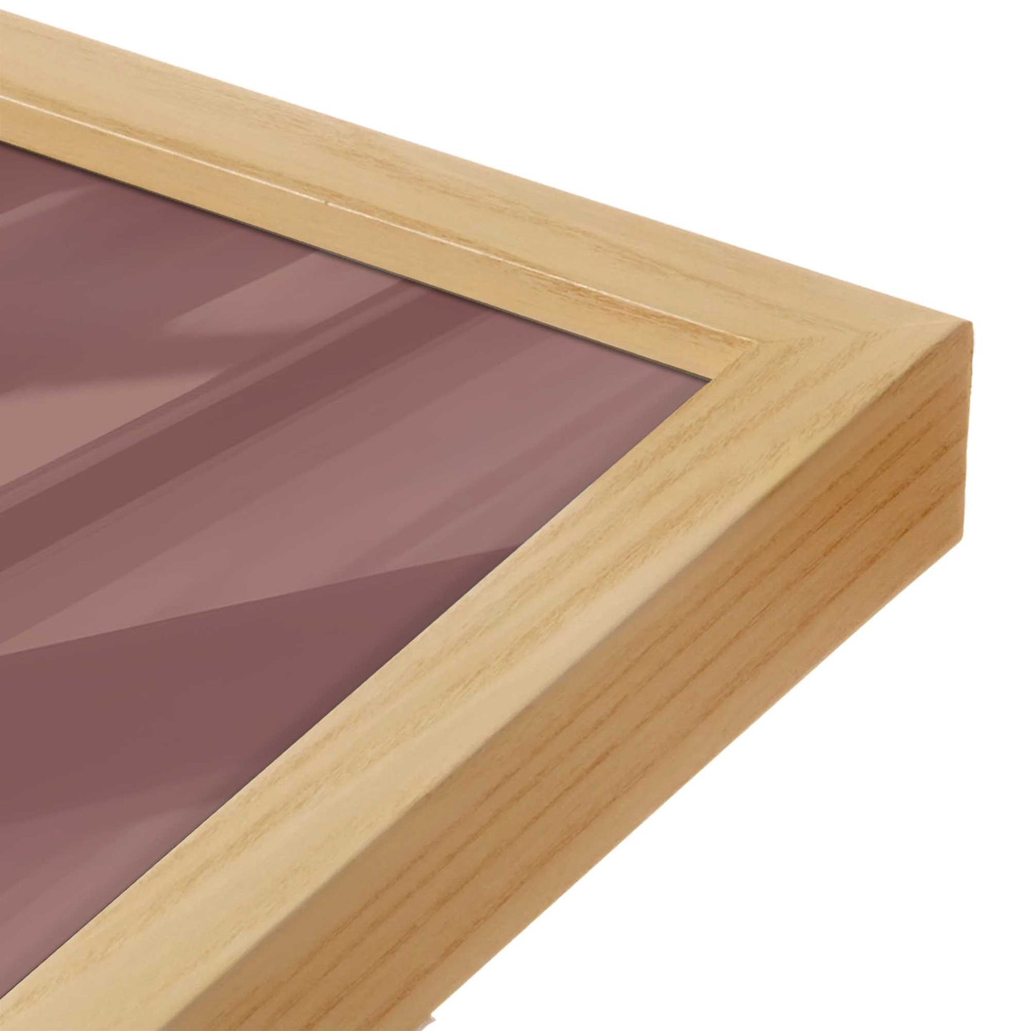 [Color:American Maple], Picture of art in a American Maple frame at an angle