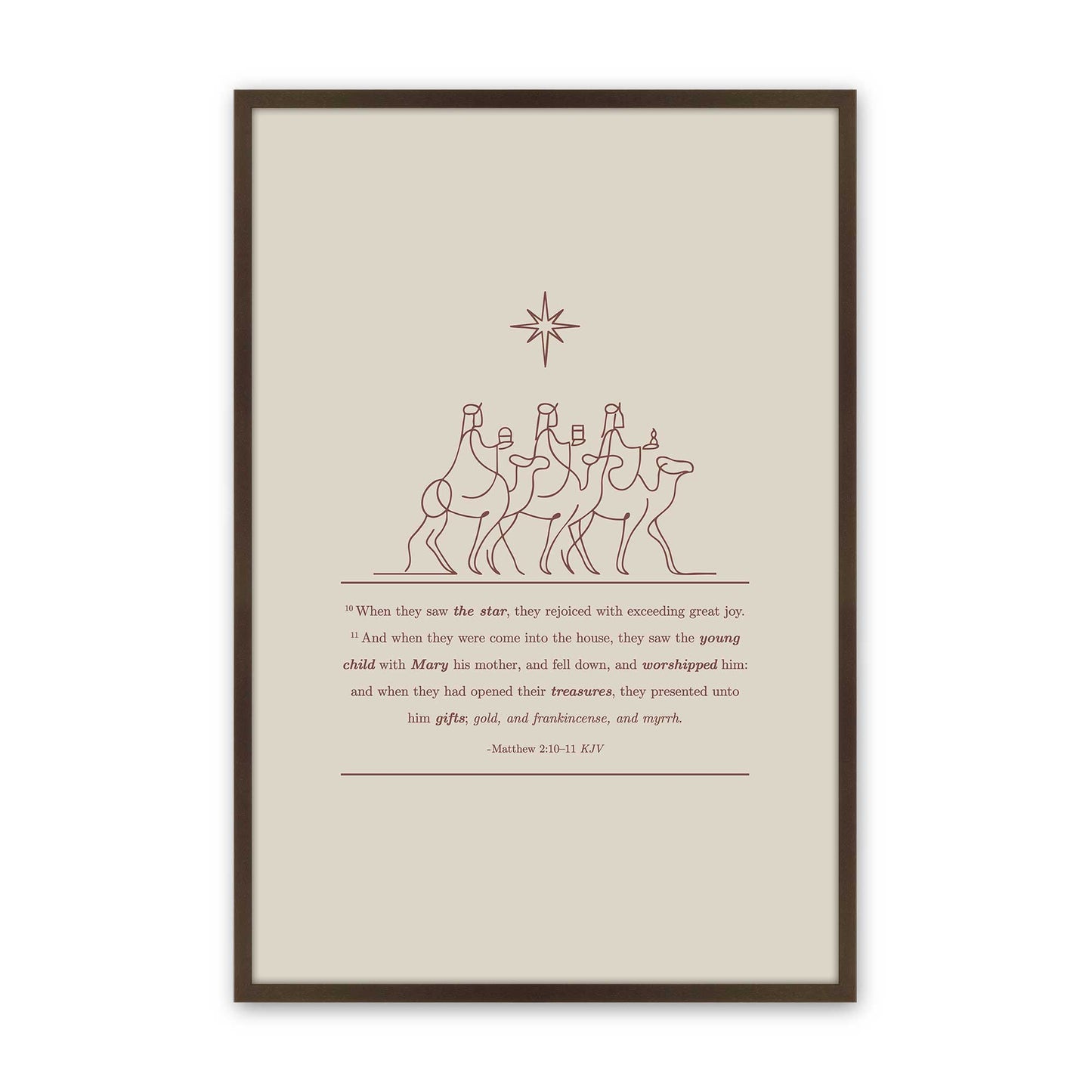 [Color:Belvinder Brown], Picture of art in a Belvinder Brown frame