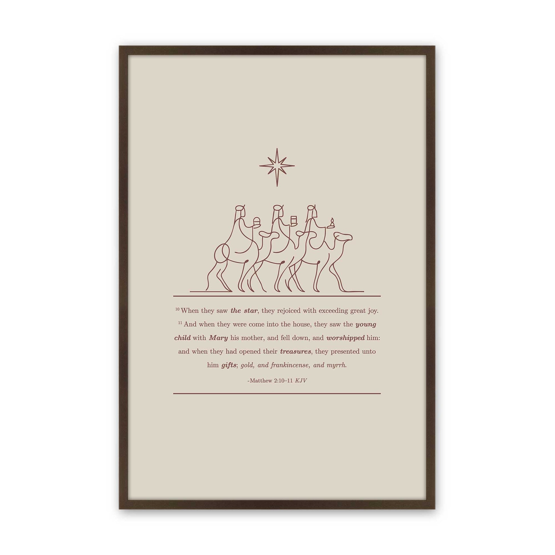 [Color:Brown], Picture of art in a Brown frame