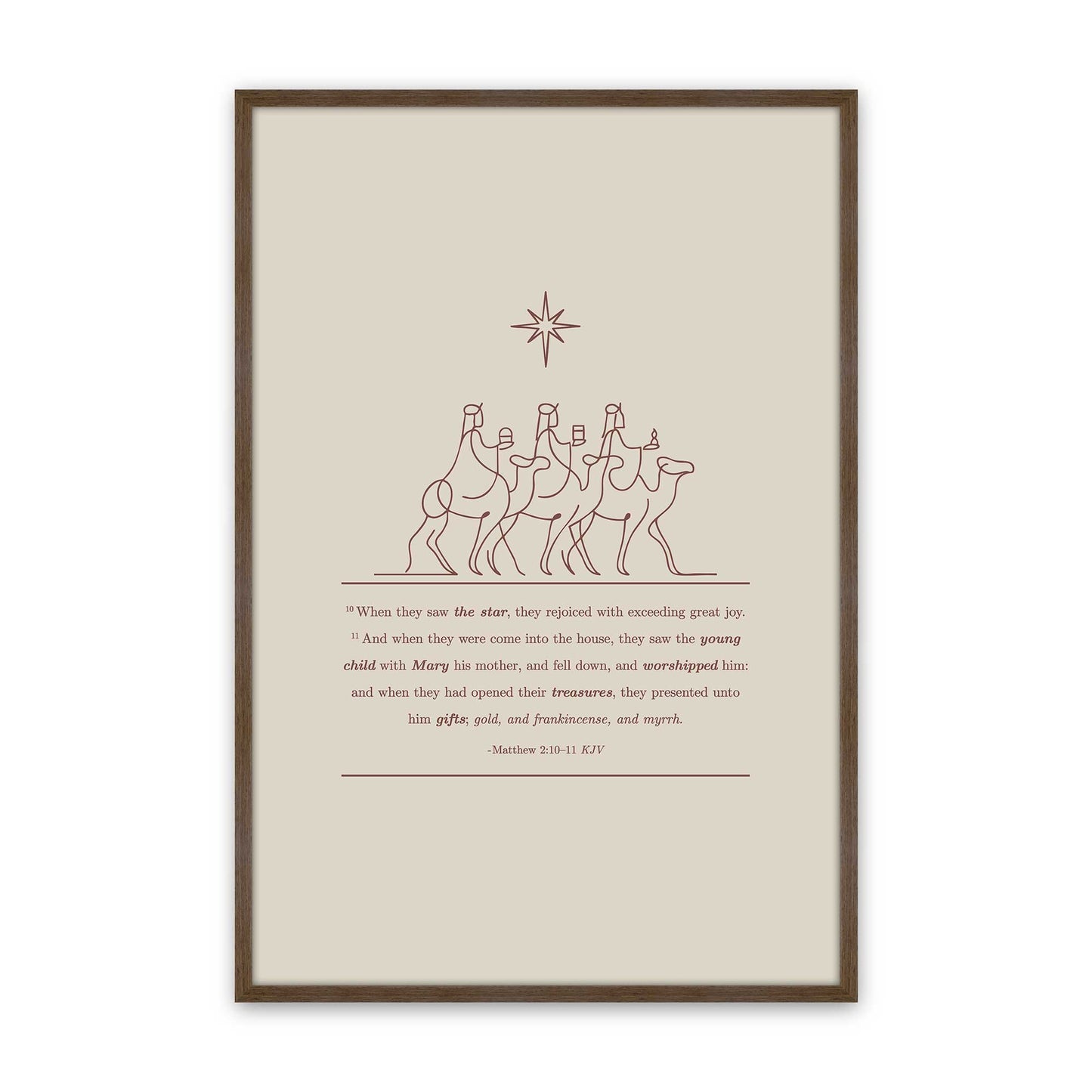 [Color:Walnut], Picture of art in a Walnut frame