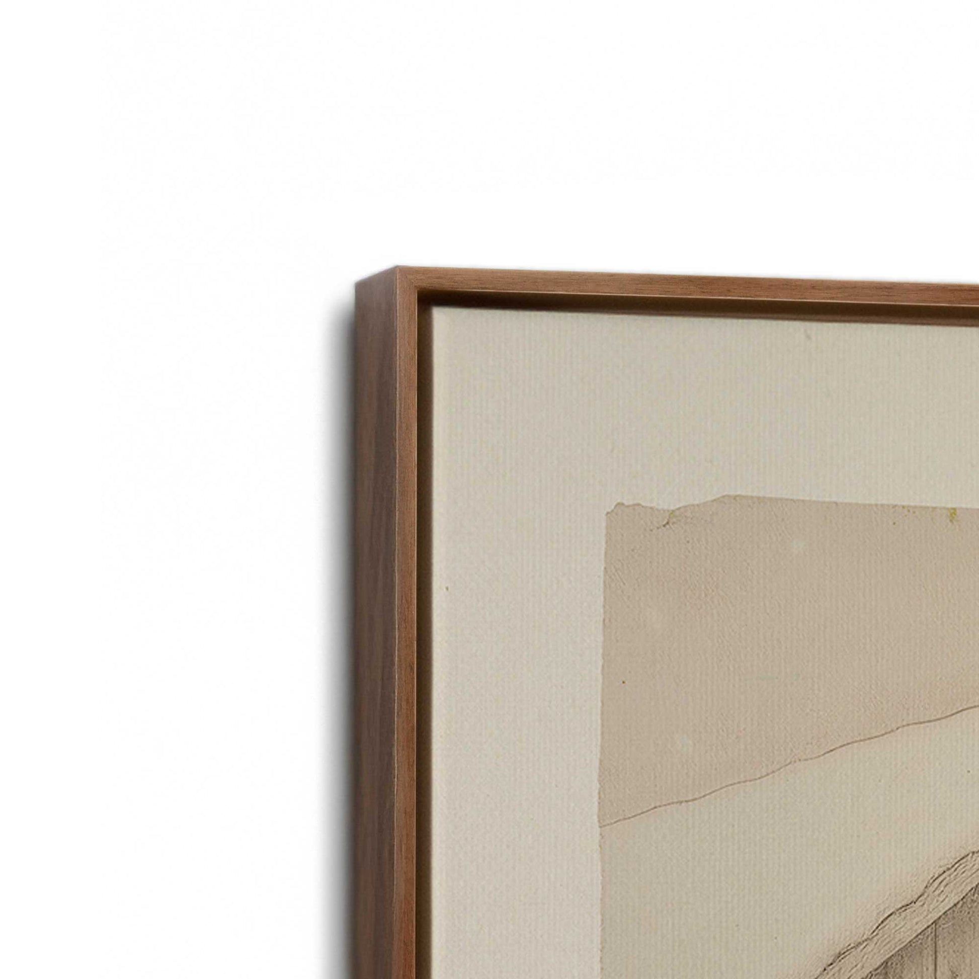 [Color:Walnut], Picture of art in a Walnut frame at an angle