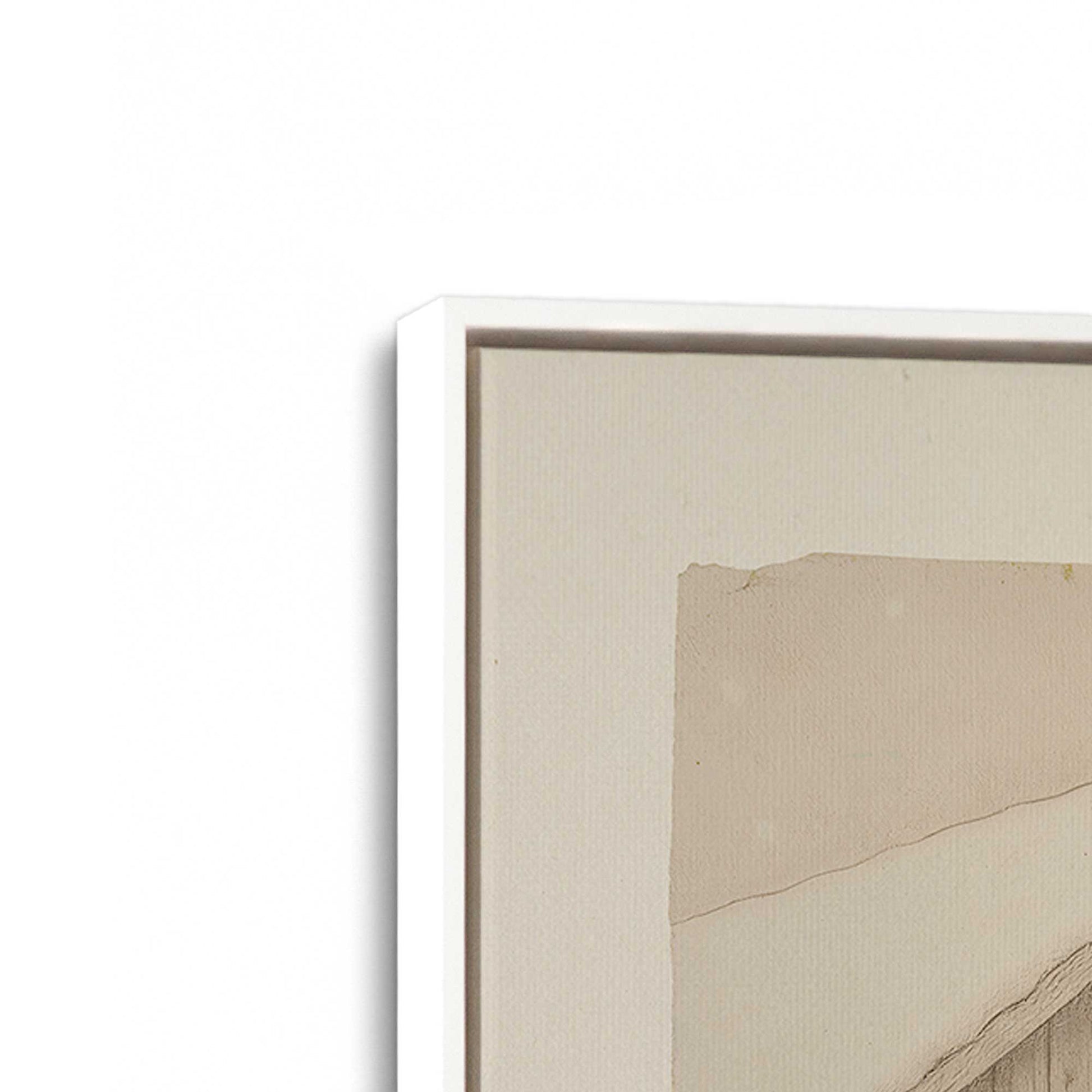 [Color:Opaque White], Picture of art in a White frame at an angle