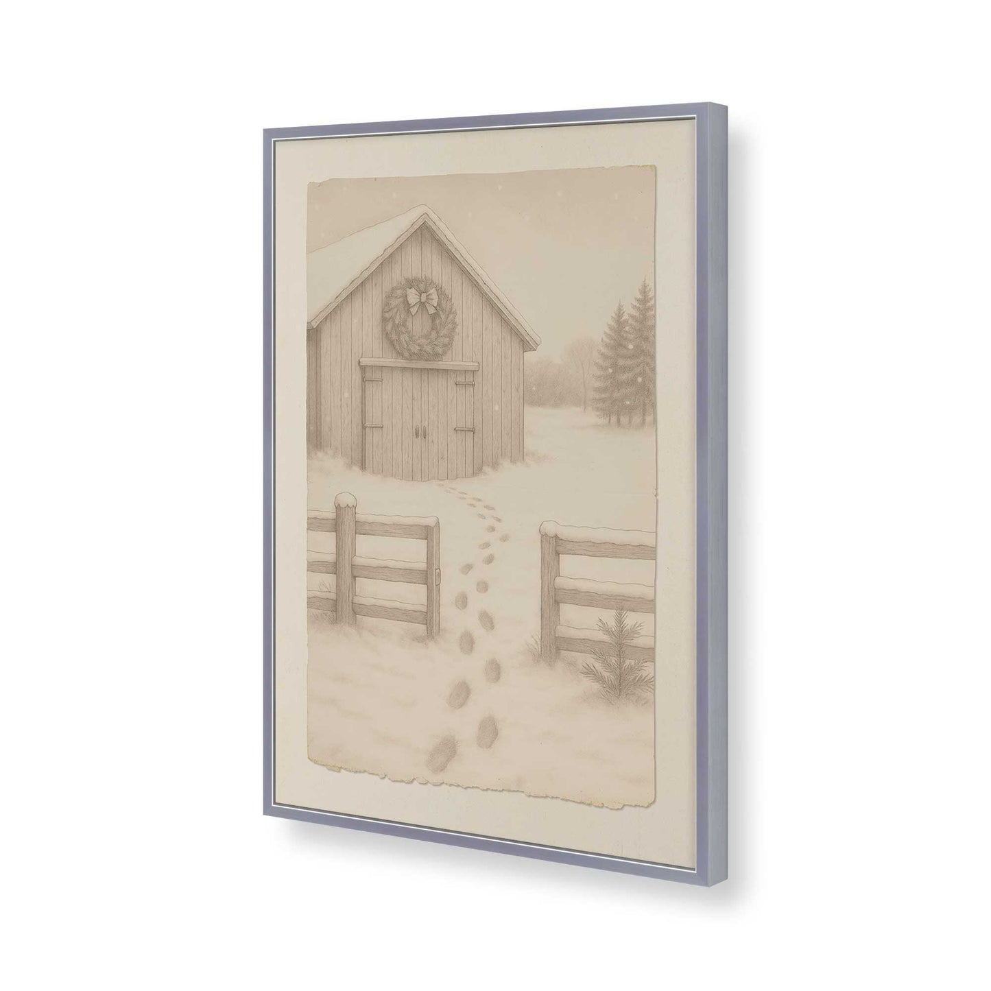 [Color:Polished Chrome], Picture of art in a Polished Chrome frame of the corner