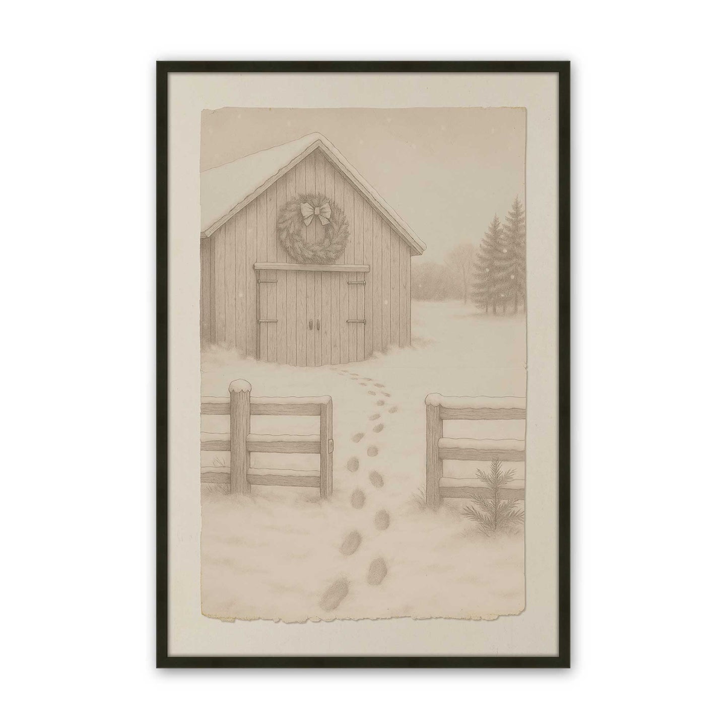 [Color:Satin Black], Picture of art in a Satin Black frame