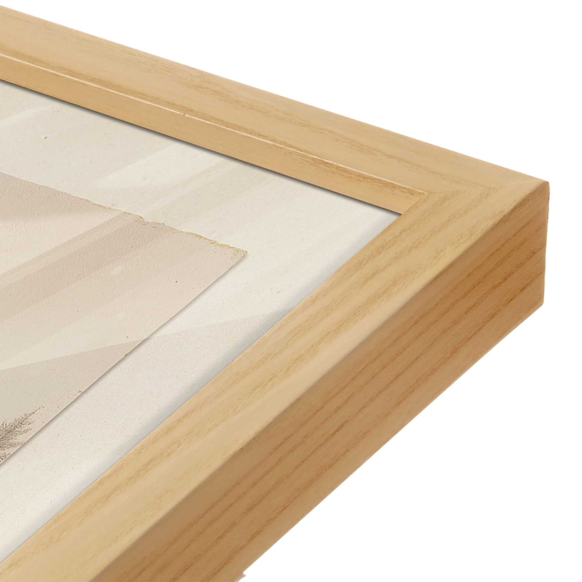 [Color:American Maple], Picture of art in a American Maple frame at an angle