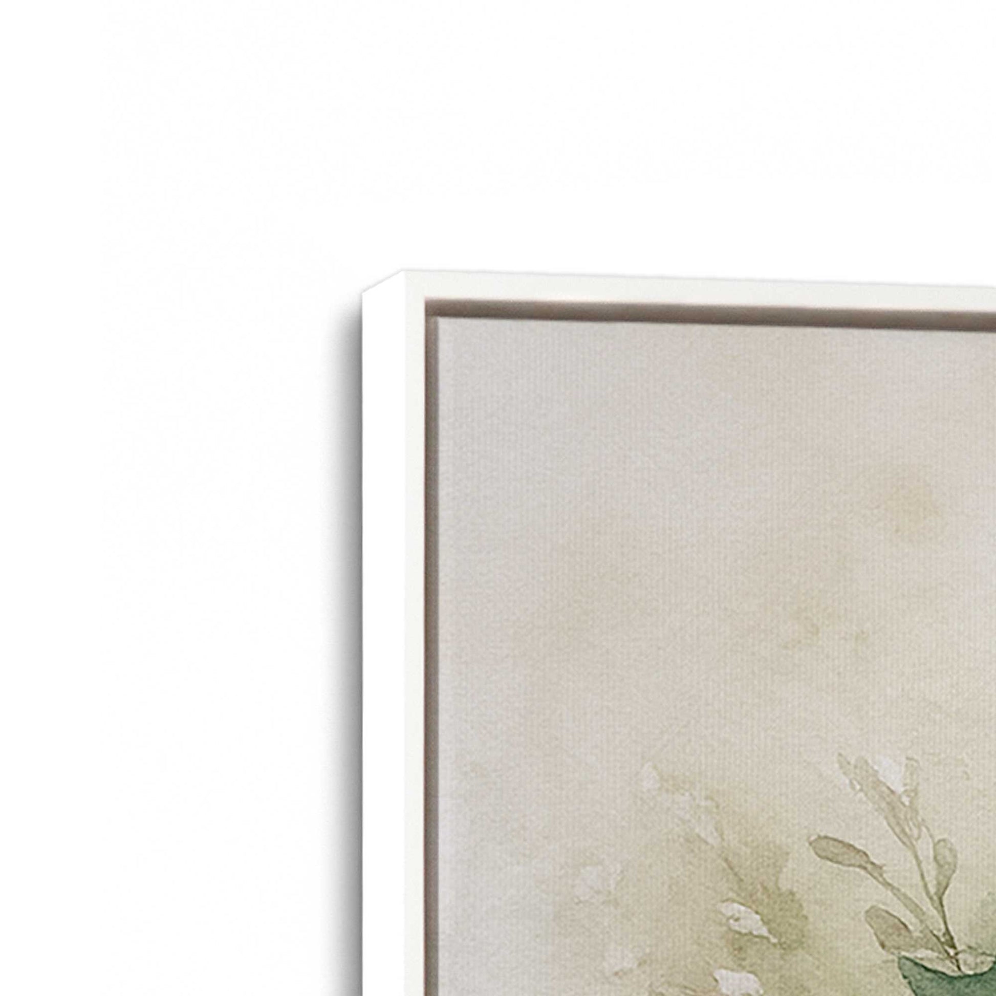 [Color:Opaque White], Picture of art in a White frame at an angle