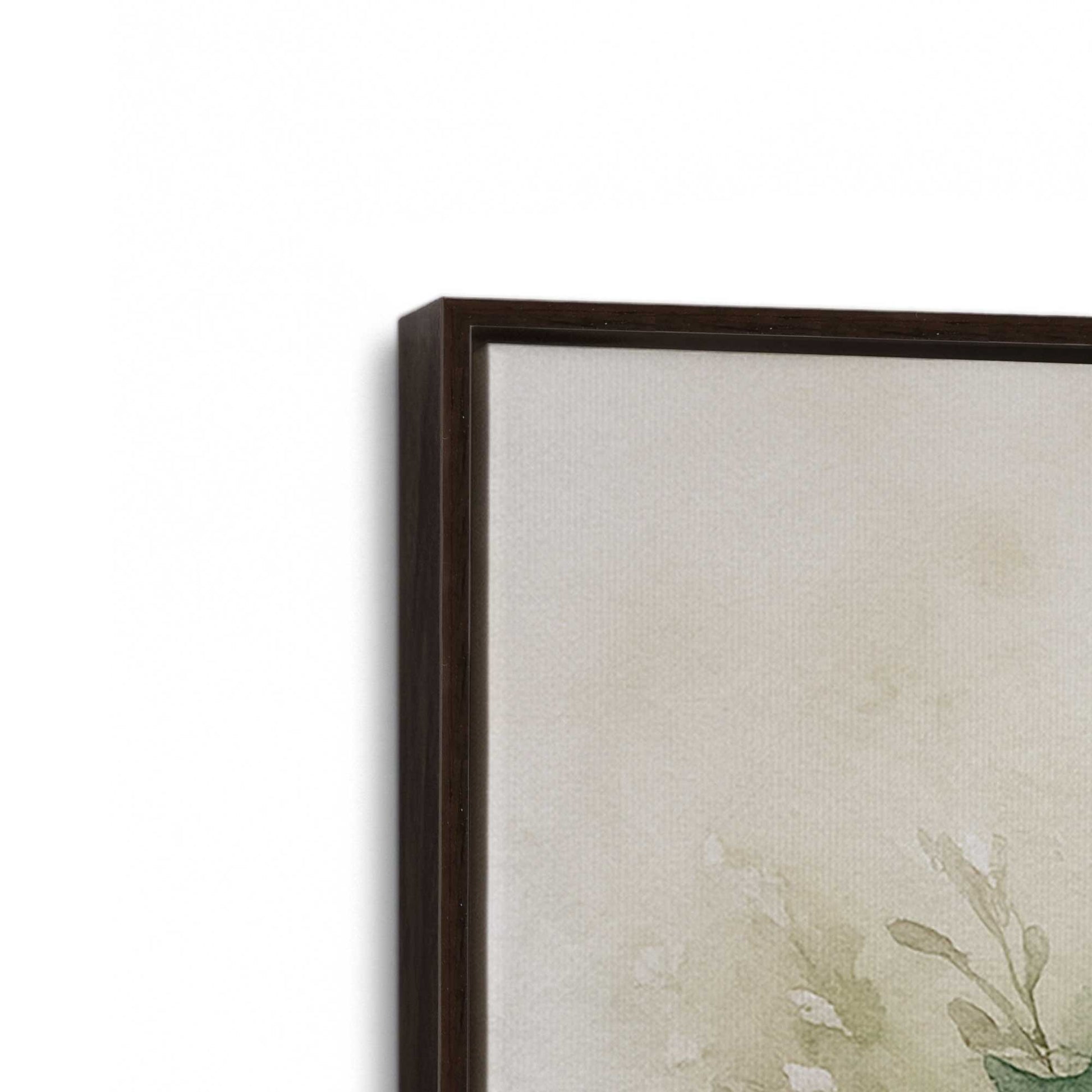 [Color:Espresso], Picture of art in a Espresso frame at an angle
