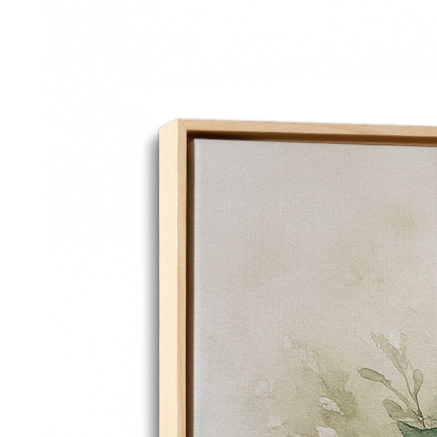 [Color:American Maple], Picture of art in a American Maple frame at an angle
