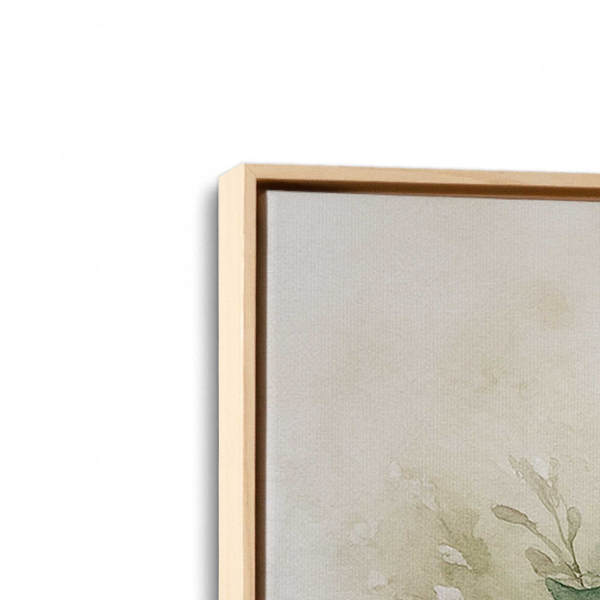 [Color:American Maple], Picture of art in a American Maple frame at an angle