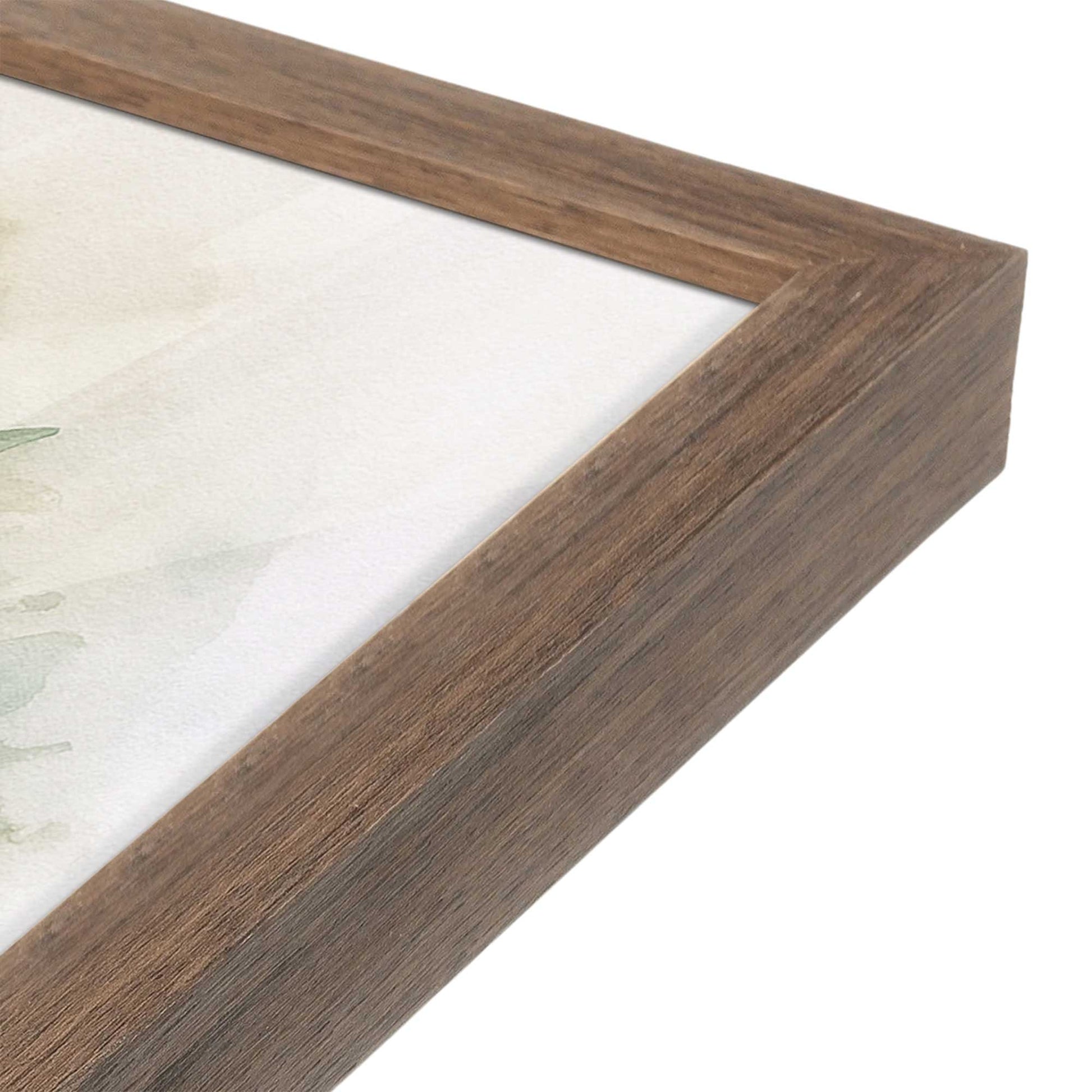 [Color:Walnut], Picture of art in a Walnut frame at an angle