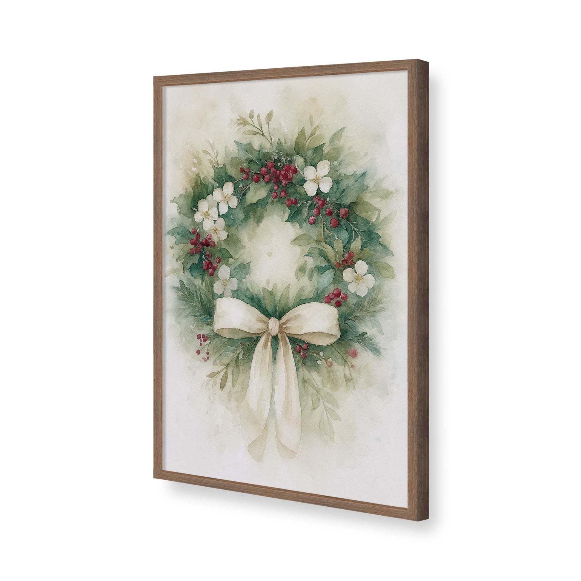 [Color:Walnut], Picture of art in a Walnut frame of the corner