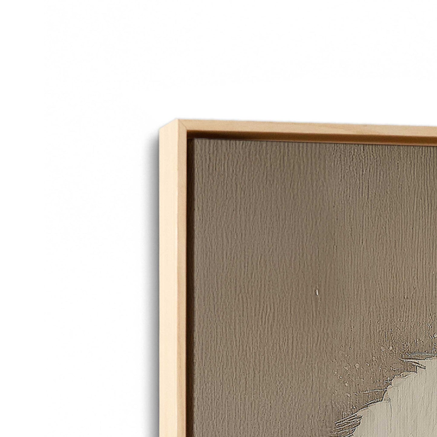 [Color:American Maple], Picture of art in a American Maple frame at an angle